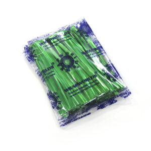 Wrap Worlds - Chocolate Packaging - Twsit Ties - Strings - Green - 8 Cm - 400pcs