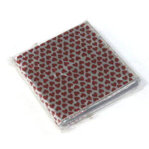 Wrap Worlds - Chocolate Packaging Printed Cut Aluminium Foil Heart - 8 * 8 Cm - 200pcs