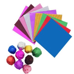 Wrap Worlds - Chocolate Packaging  Embossed Book Aluminium Foil Plain - 7 * 10 Inches - 200pcs