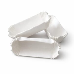 Cupcake Paper Liner - Plain White Boat Shape
